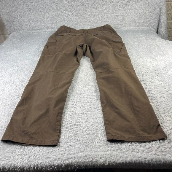 5.11 Tactical Cargo Pants Mens 38x32 Brown Ripstop Work Outdoor Trousers - Picture 8 of 10